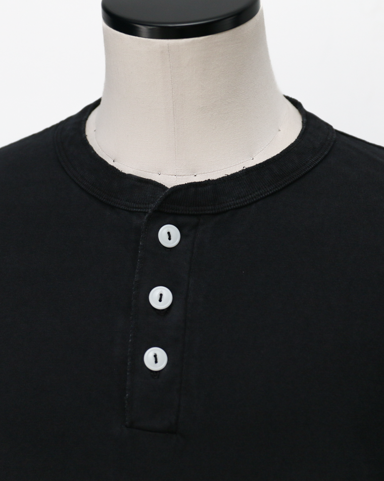 Velva Sheen 162003 Henley Neck S/S Tee Black