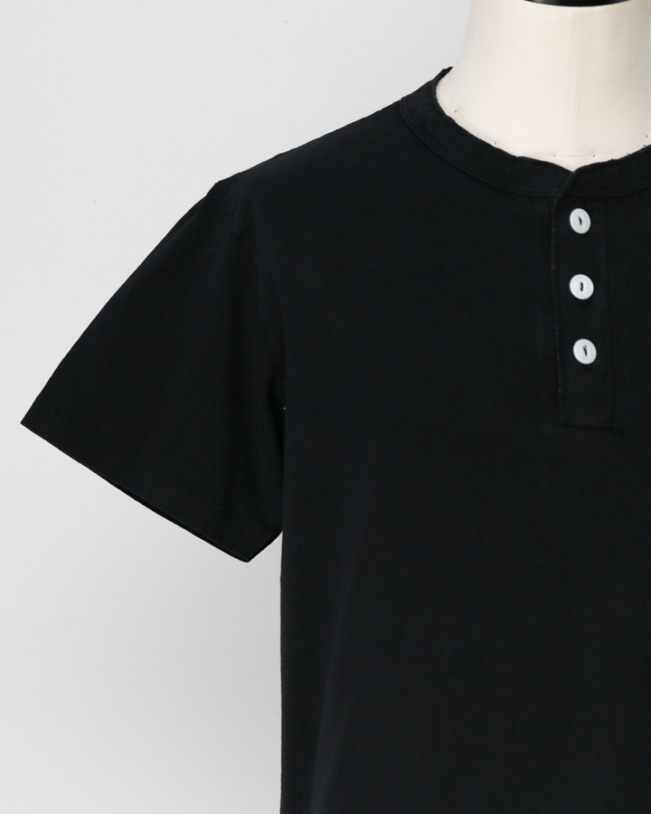 Velva Sheen 162003 Henley Neck S/S Tee Black