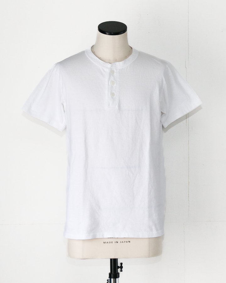 Velva Sheen 162003 Henley Neck S/S Tee White
