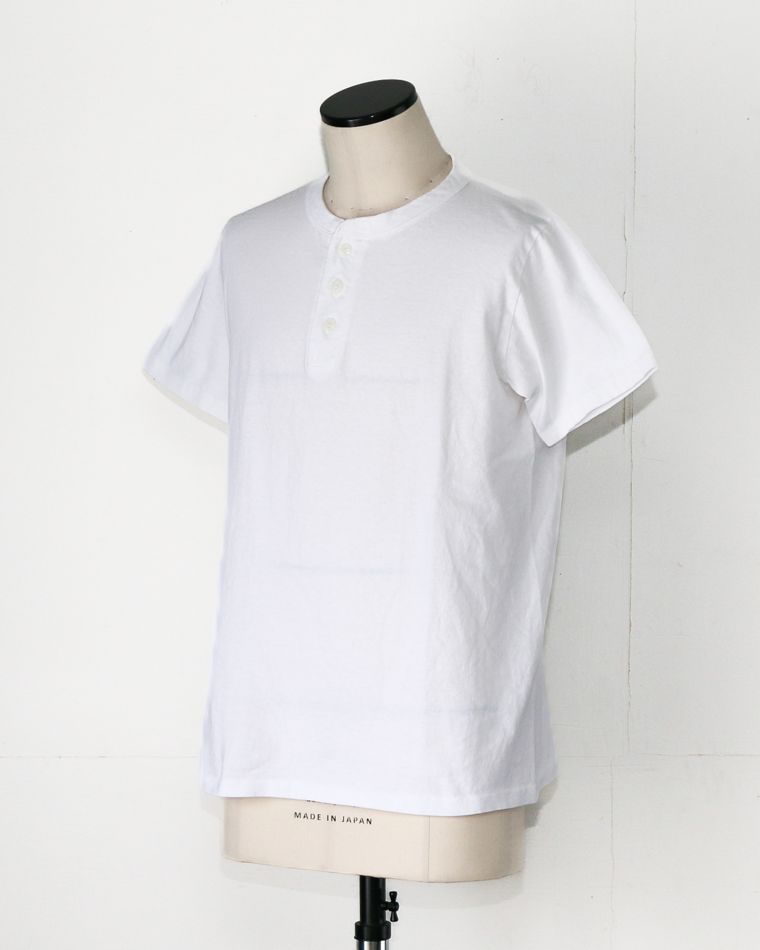 Velva Sheen 162003 Henley Neck S/S Tee White