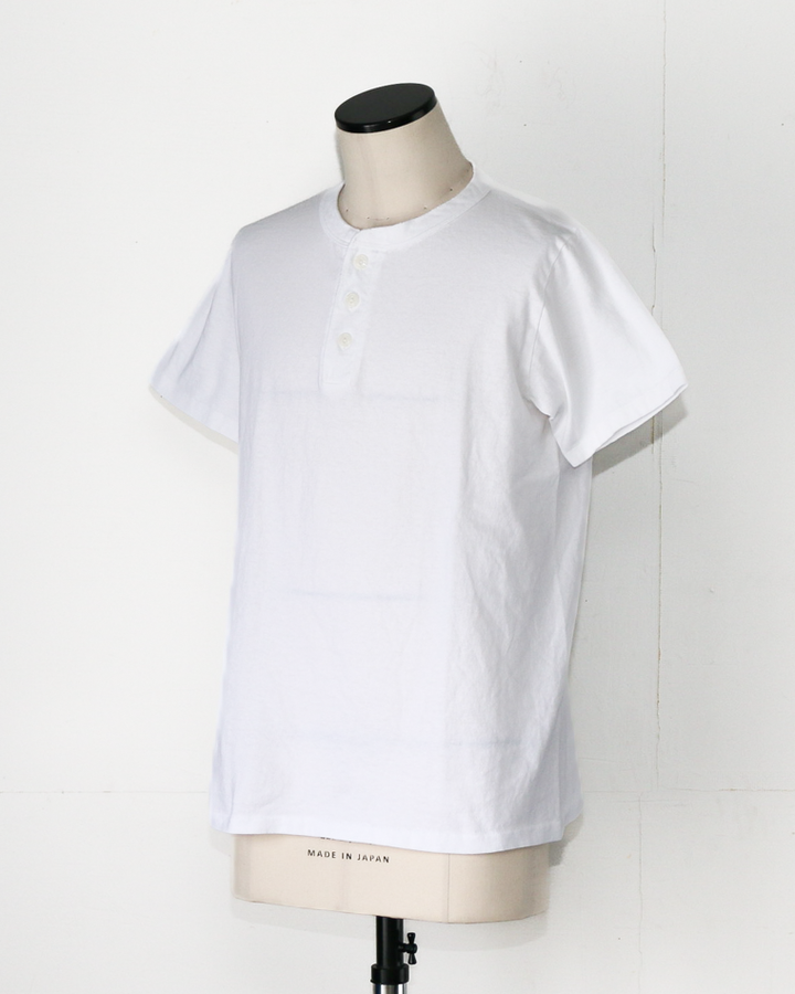 Velva Sheen 162003 Henley Neck S/S Tee White