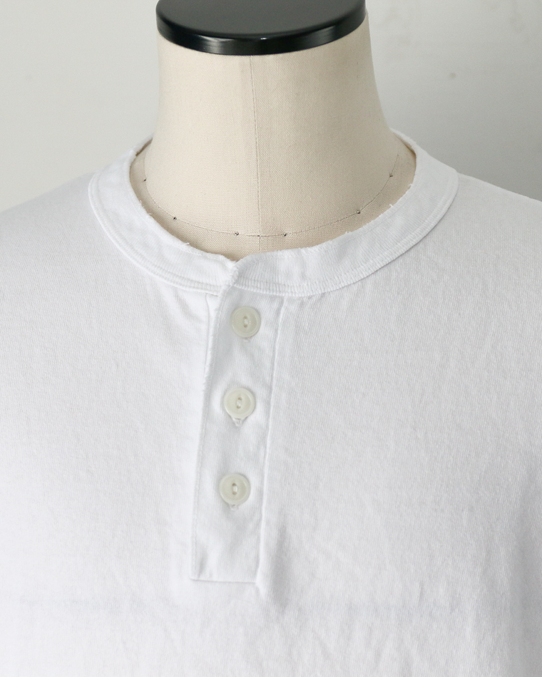 Velva Sheen 162003 Henley Neck S/S Tee White