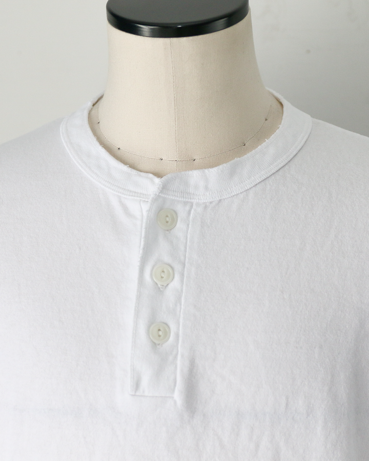 Velva Sheen 162003 Henley Neck S/S Tee White