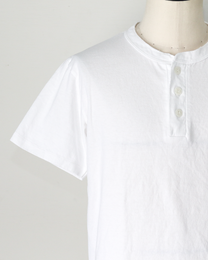 Velva Sheen 162003 Henley Neck S/S Tee White