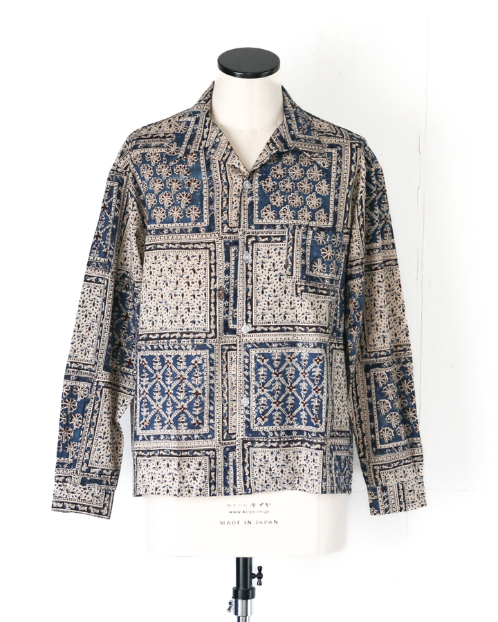 Niche Indian Cotton Printed Fabric Shirt