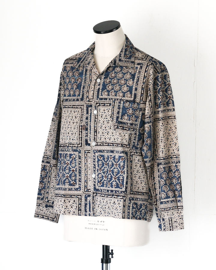 Niche Indian Cotton Printed Fabric Shirt