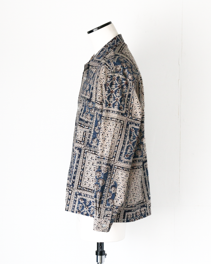 Niche Indian Cotton Printed Fabric Shirt