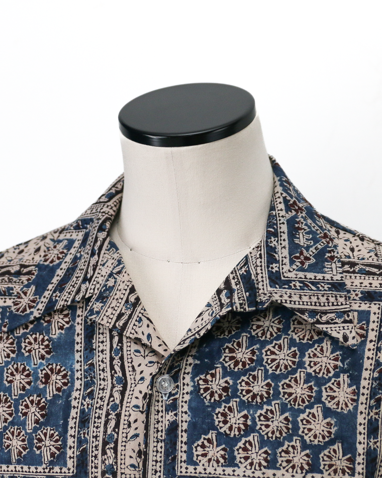 Niche Indian Cotton Printed Fabric Shirt