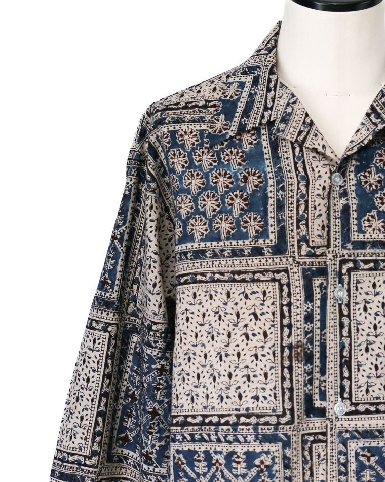 Niche Indian Cotton Printed Fabric Shirt