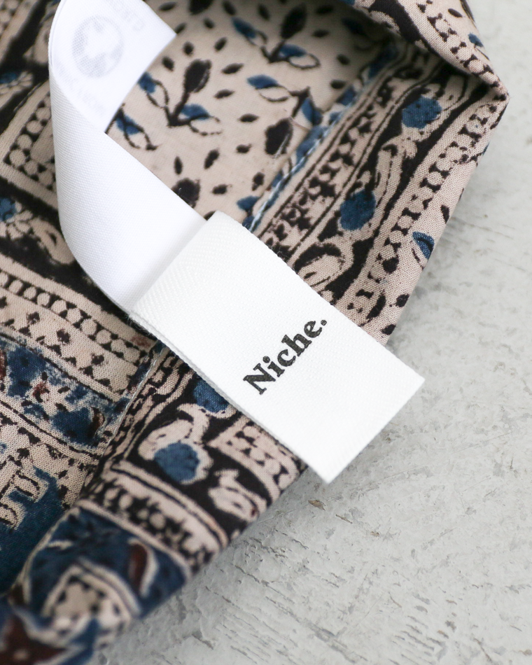 Niche Indian Cotton Printed Fabric Shirt