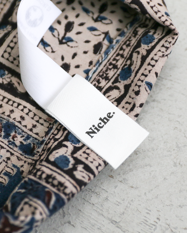 Niche Indian Cotton Printed Fabric Shirt