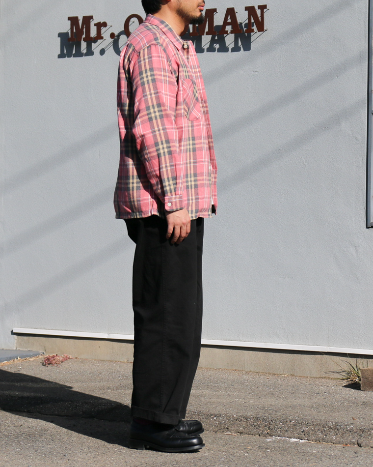 Dan River ダンリバー Worn Out Check Flannel Shirts Pink