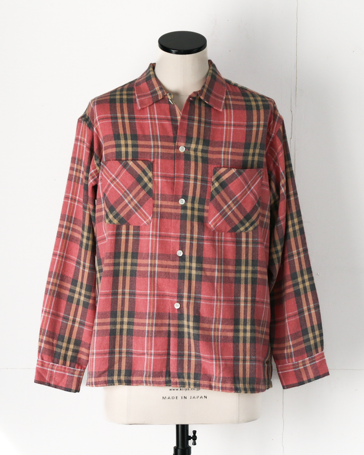 Dan River ダンリバー Worn Out Check Flannel Shirts Pink