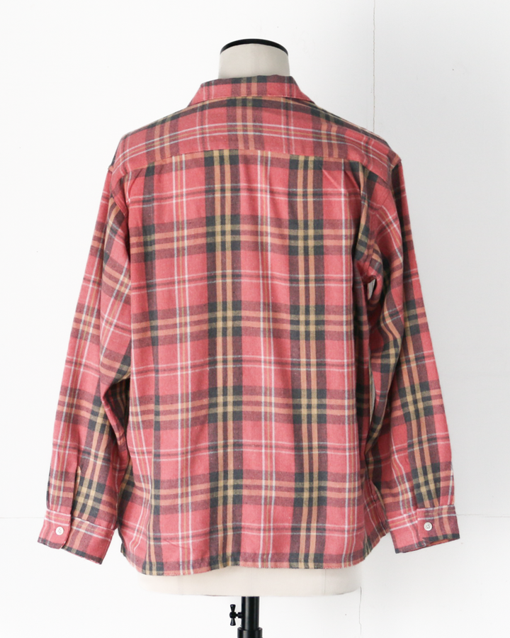 Dan River ダンリバー Worn Out Check Flannel Shirts Pink
