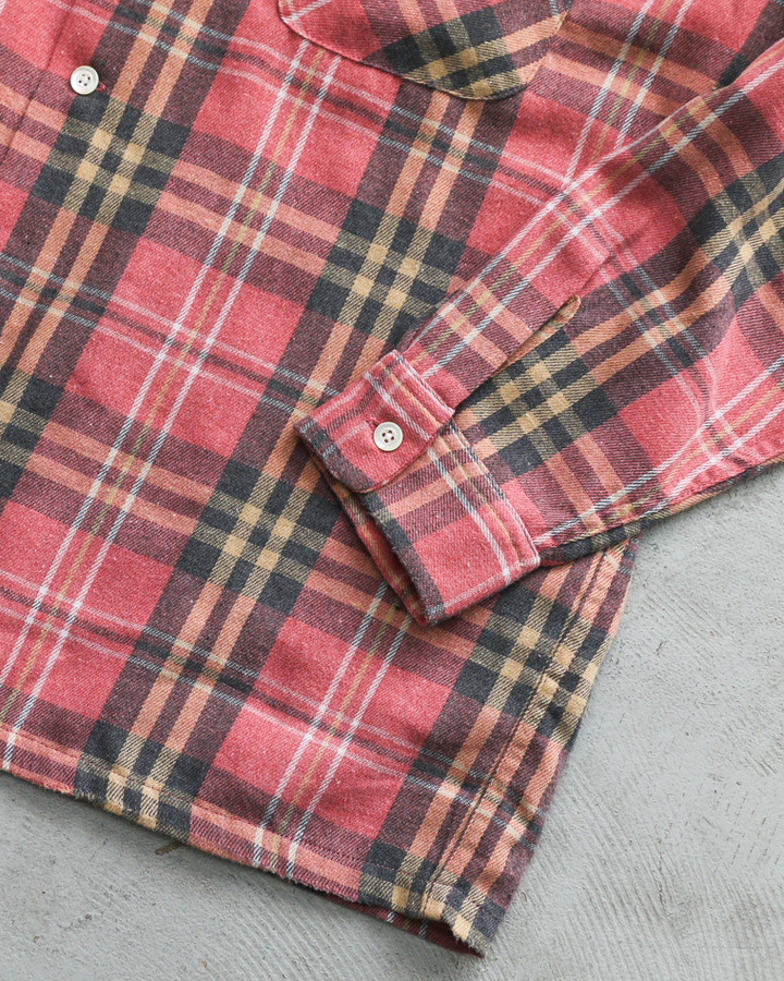 Dan River ダンリバー Worn Out Check Flannel Shirts Pink