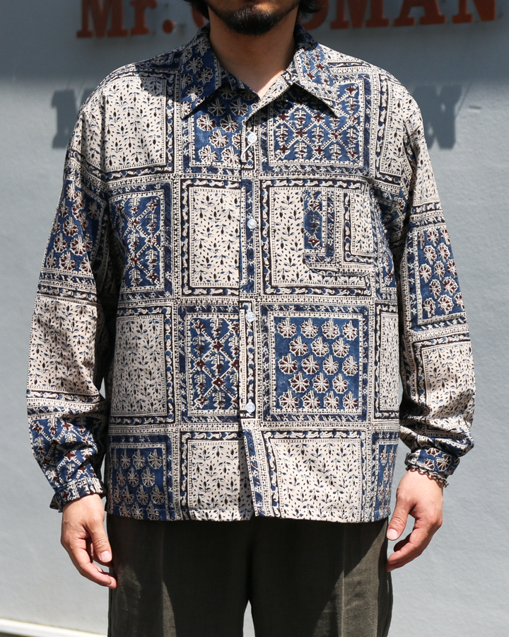 Niche Indian Cotton Printed Fabric Shirt