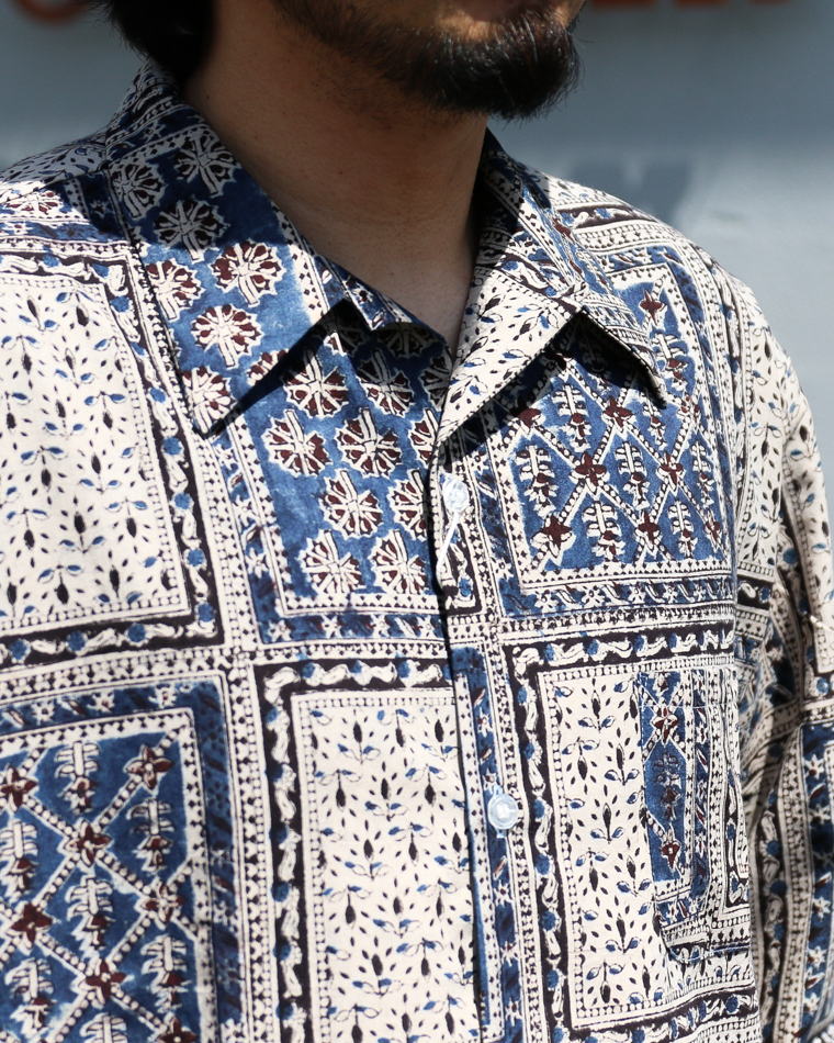 Niche Indian Cotton Printed Fabric Shirt