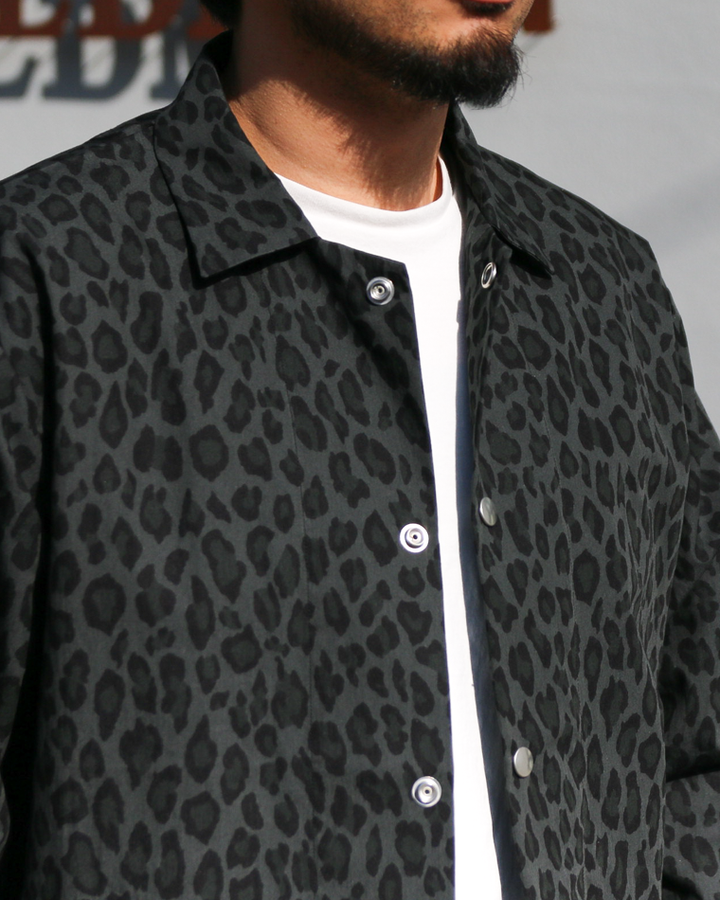 SUNNY SPORTS サニースポーツ PRINTED COVER JACKET Black Leopard