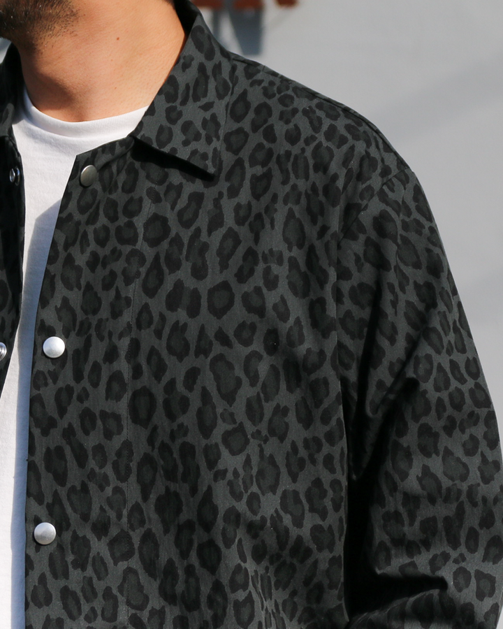 SUNNY SPORTS サニースポーツ PRINTED COVER JACKET Black Leopard