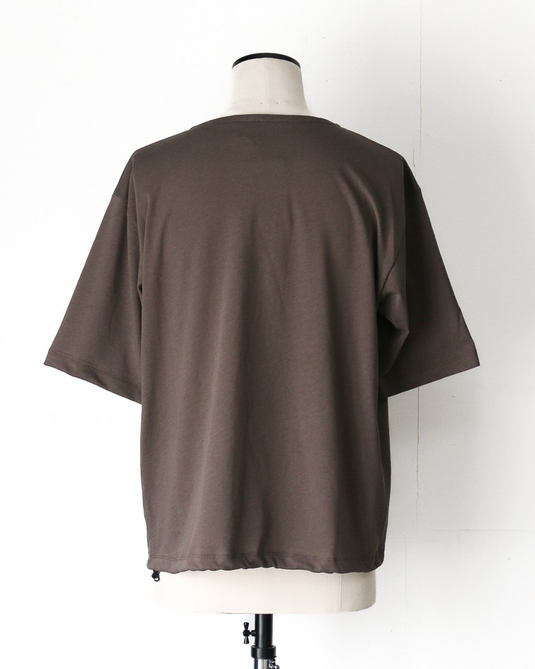 LAMOND VINTAGE TWIST DRAWSTRING BASQUE SHIRT Ash Brown