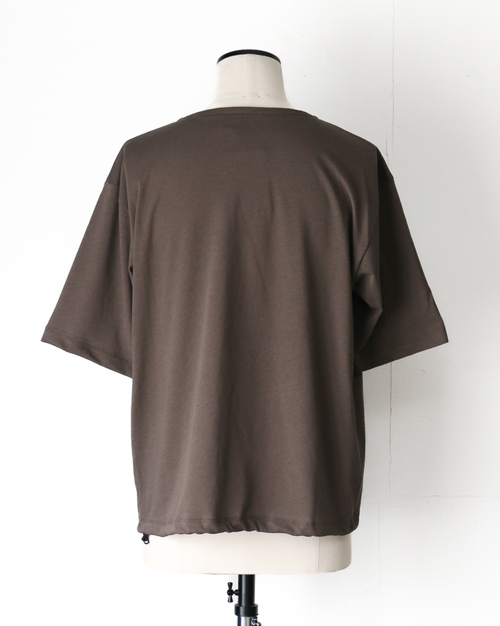 LAMOND VINTAGE TWIST DRAWSTRING BASQUE SHIRT Ash Brown
