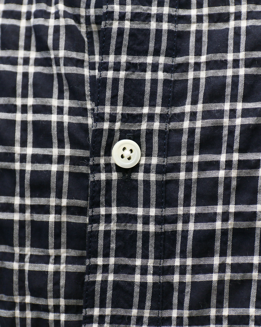 MASTER&amp;CO マスターアンドコー MC1622 SHIRRING CHECK NEW PLAIN SHIRT Navy