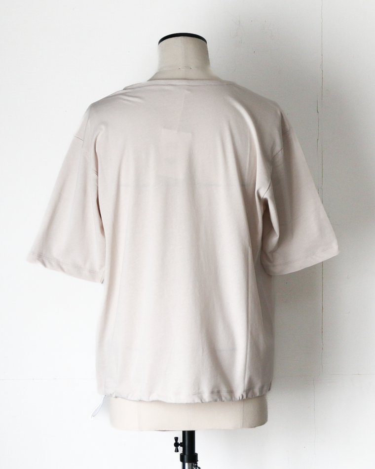 LAMOND VINTAGE TWIST DRAWSTRING BASQUE SHIRT Light Grey