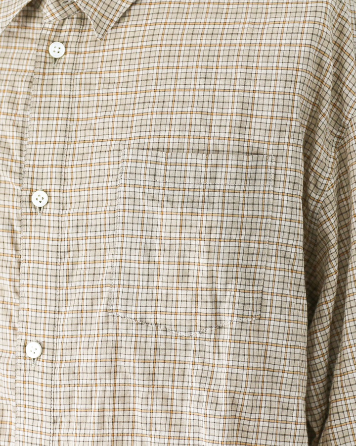 MASTER&amp;CO マスターアンドコー MC1622 SHIRRING CHECK NEW PLAIN SHIRT Beige