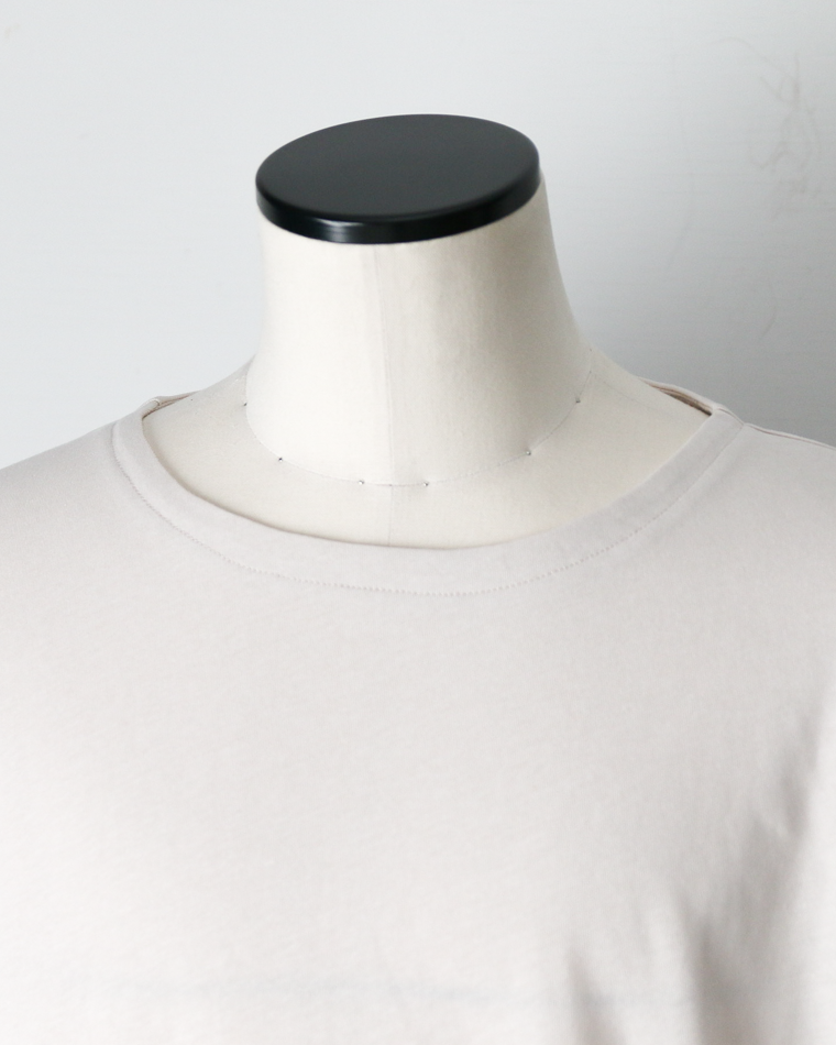 LAMOND VINTAGE TWIST DRAWSTRING BASQUE SHIRT Light Grey