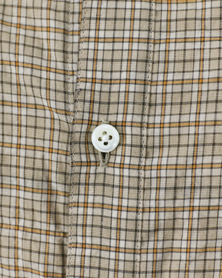 MASTER&amp;CO マスターアンドコー MC1622 SHIRRING CHECK NEW PLAIN SHIRT Beige
