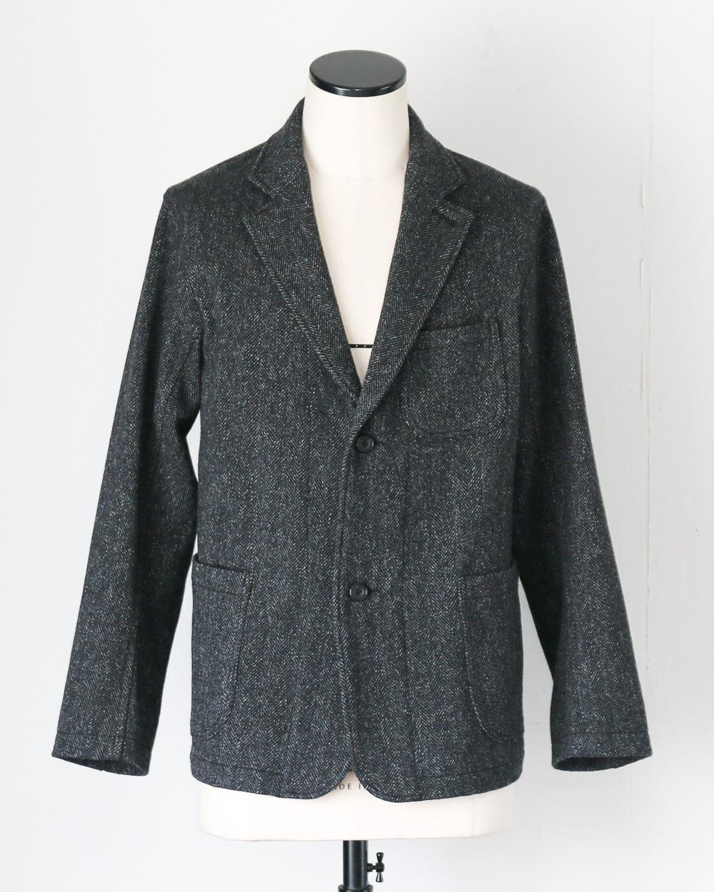 WORKERS ワーカーズ Lounge Jacket, Twisted Herringbone Tweed