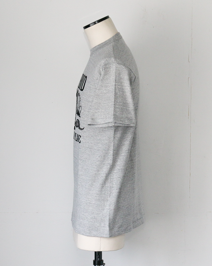 WAREHOUSE ウエアハウス Lot 4096 88/12 杢クルーネックT FT.HOOD Gray