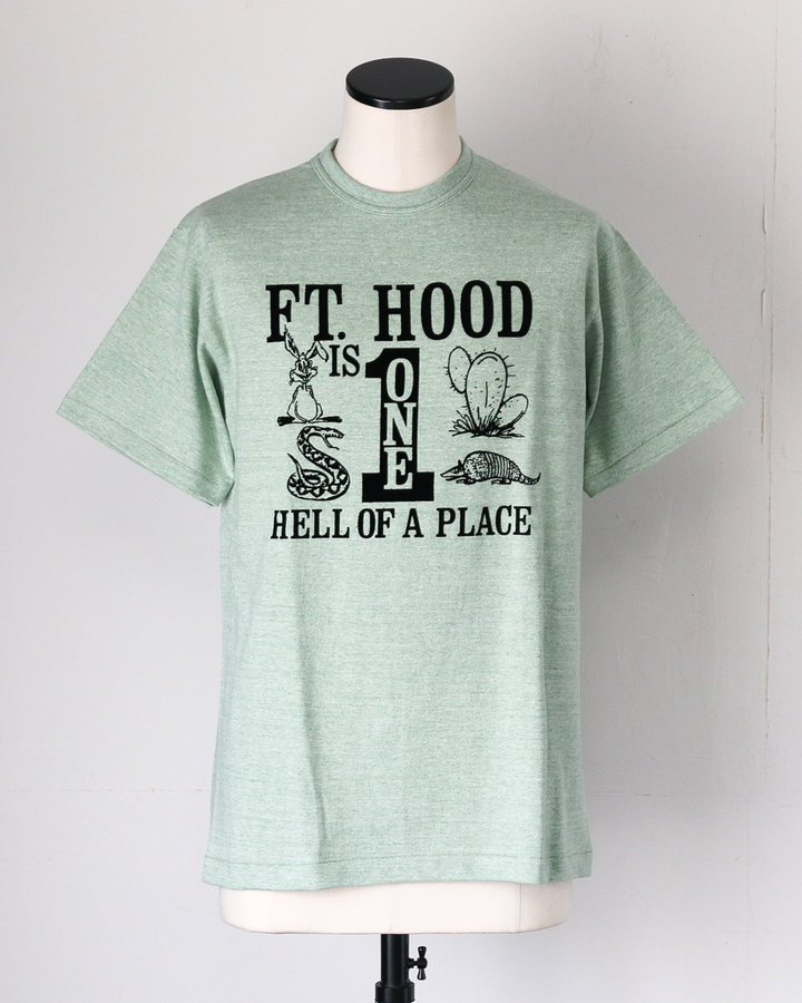 WAREHOUSE ウエアハウス Lot 4096 88/12 杢クルーネックT FT.HOOD Green