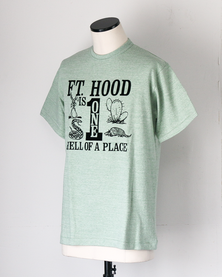 WAREHOUSE ウエアハウス Lot 4096 88/12 杢クルーネックT FT.HOOD Green