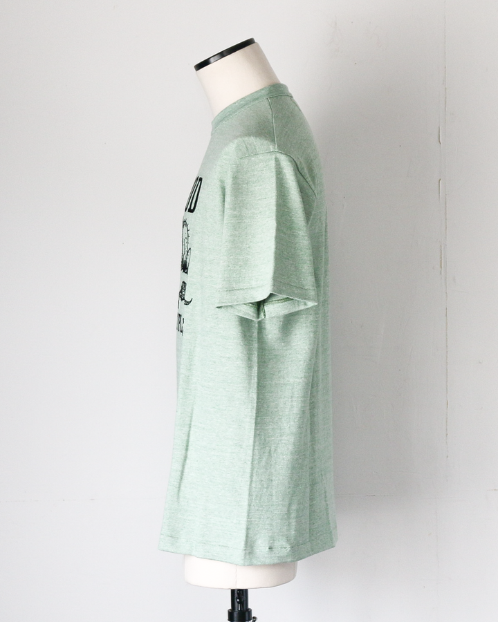 WAREHOUSE ウエアハウス Lot 4096 88/12 杢クルーネックT FT.HOOD Green