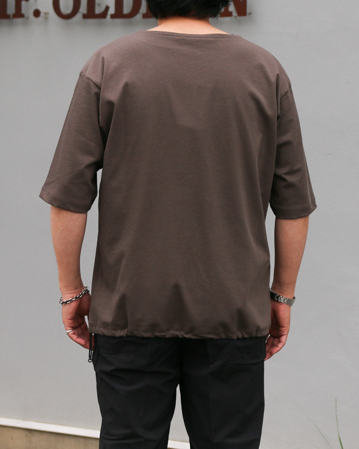 LAMOND VINTAGE TWIST DRAWSTRING BASQUE SHIRT Ash Brown