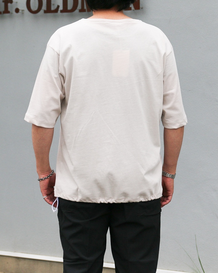 LAMOND VINTAGE TWIST DRAWSTRING BASQUE SHIRT Light Grey