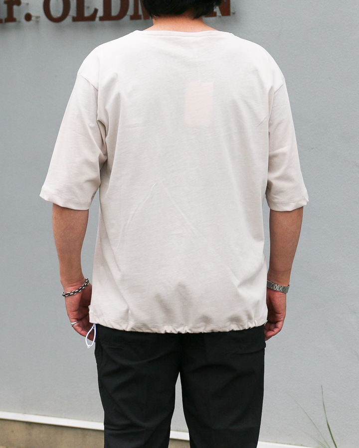 LAMOND VINTAGE TWIST DRAWSTRING BASQUE SHIRT Light Grey