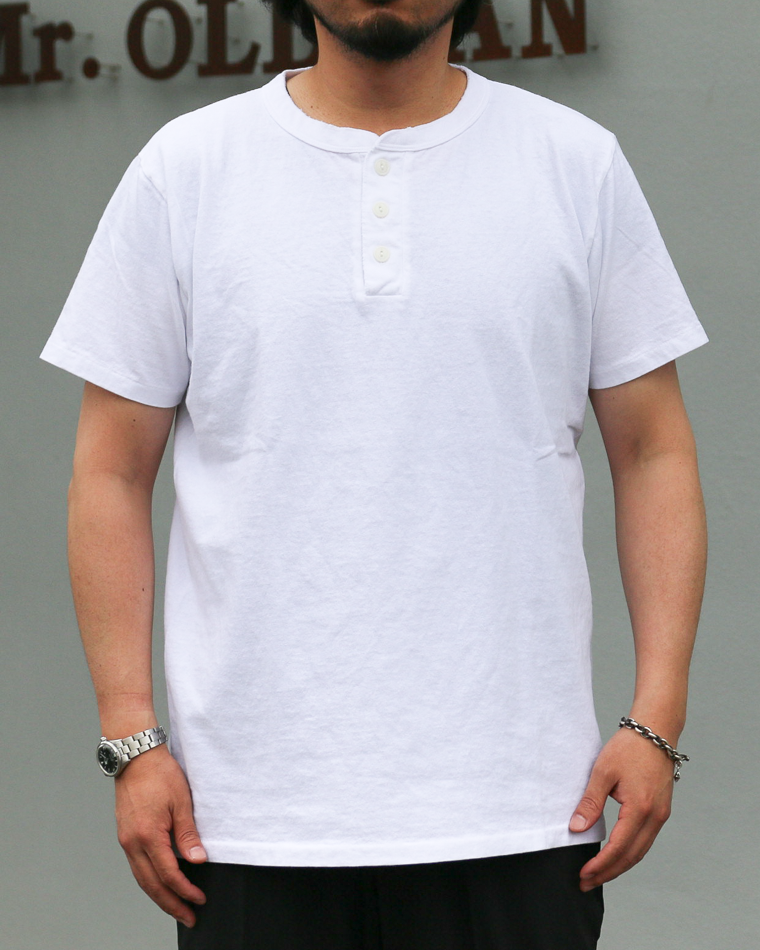 Velva Sheen 162003 Henley Neck S/S Tee White