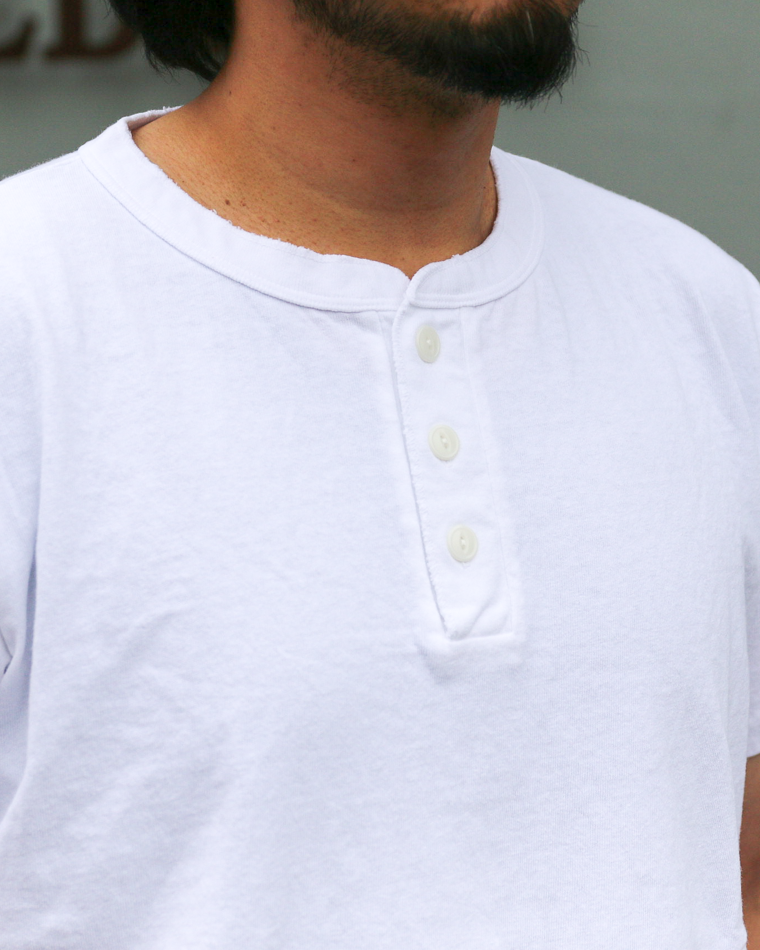 Velva Sheen 162003 Henley Neck S/S Tee White