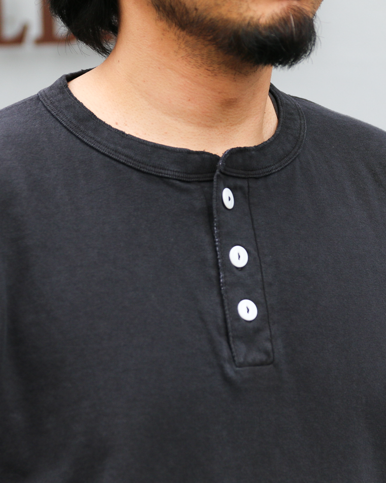 Velva Sheen 162003 Henley Neck S/S Tee Black