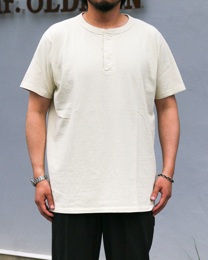 Velva Sheen 162003 Henley Neck S/S Tee Oatmilk