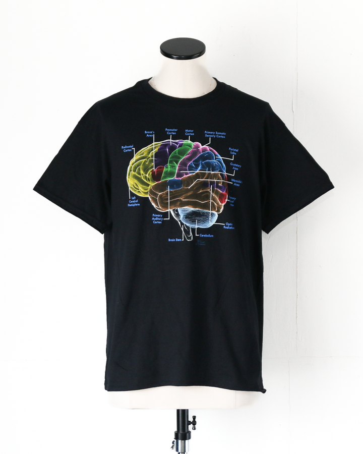 Cotton Expressions Glow Brain T Black