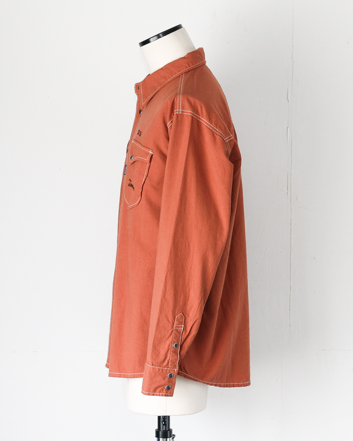 TURN ME ON ターンミーオン Embroidered Western shirt Brick