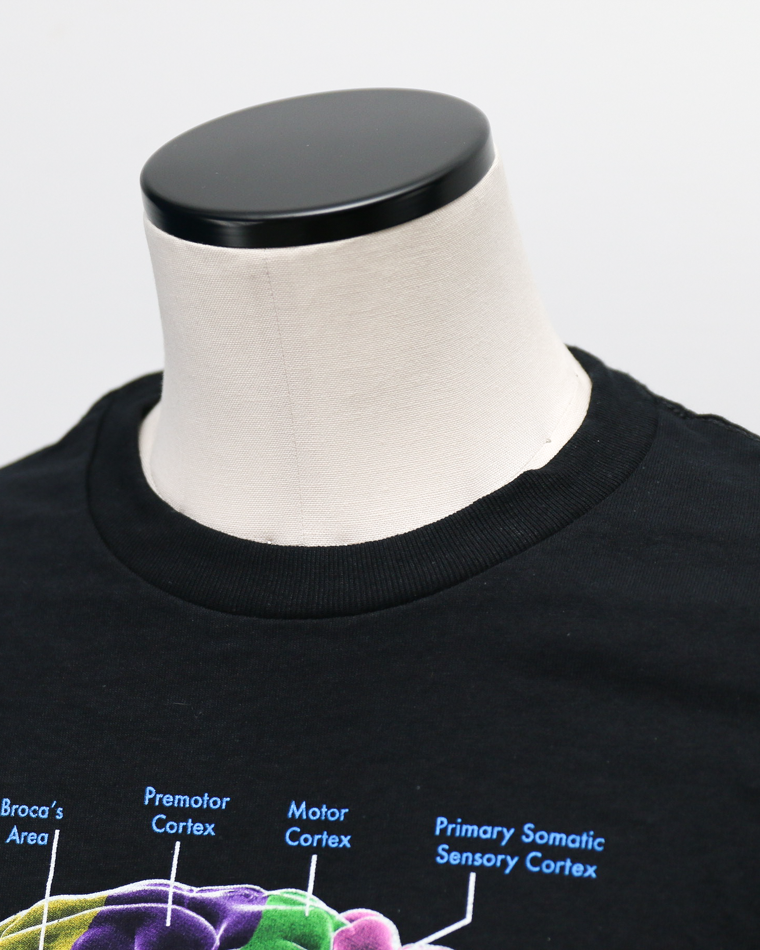 Cotton Expressions Glow Brain T Black