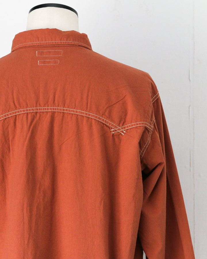 TURN ME ON ターンミーオン Embroidered Western shirt Brick