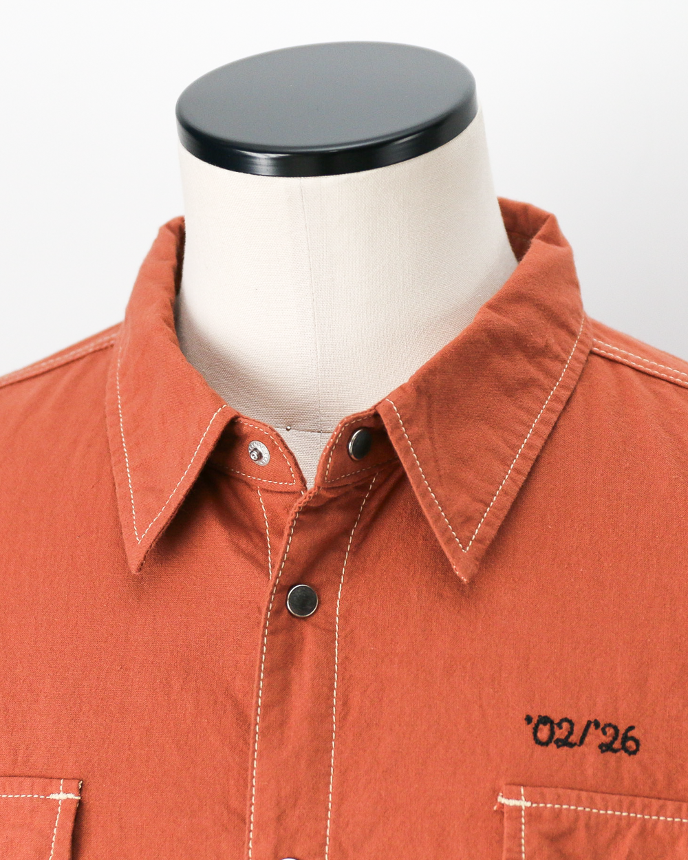 TURN ME ON ターンミーオン Embroidered Western shirt Brick