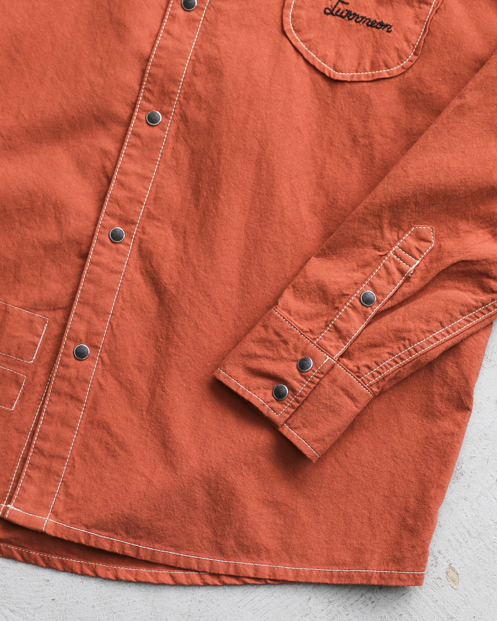 TURN ME ON ターンミーオン Embroidered Western shirt Brick
