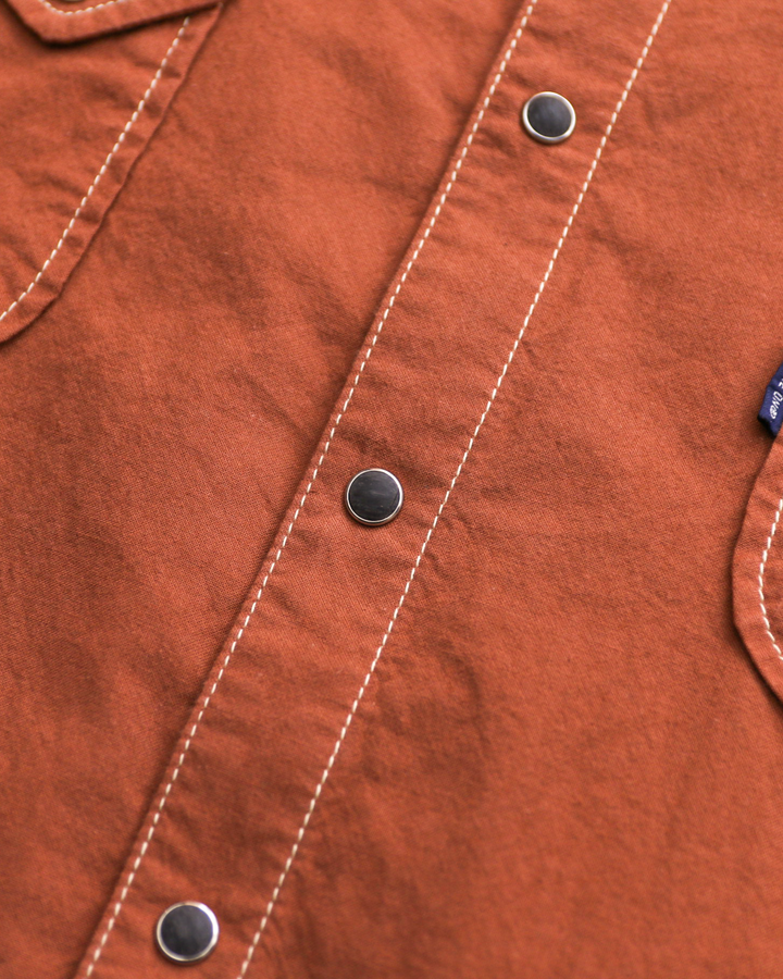 TURN ME ON ターンミーオン Embroidered Western shirt Brick