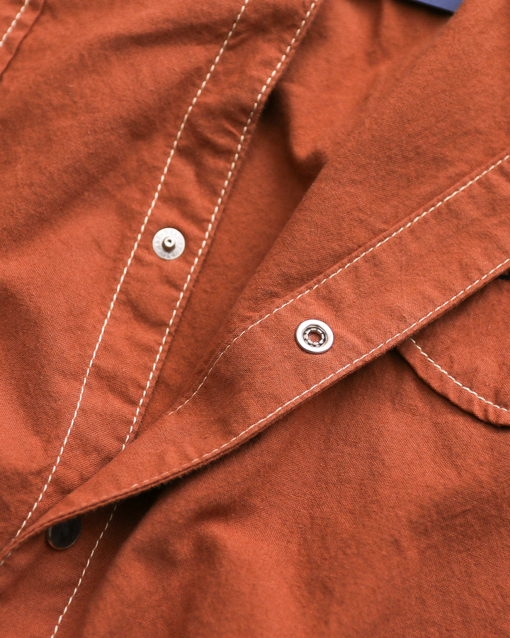 TURN ME ON ターンミーオン Embroidered Western shirt Brick